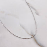 Cadena Morse 1.4gr / 45.2cm / 0.6mm Oro Blanco +3 18K &