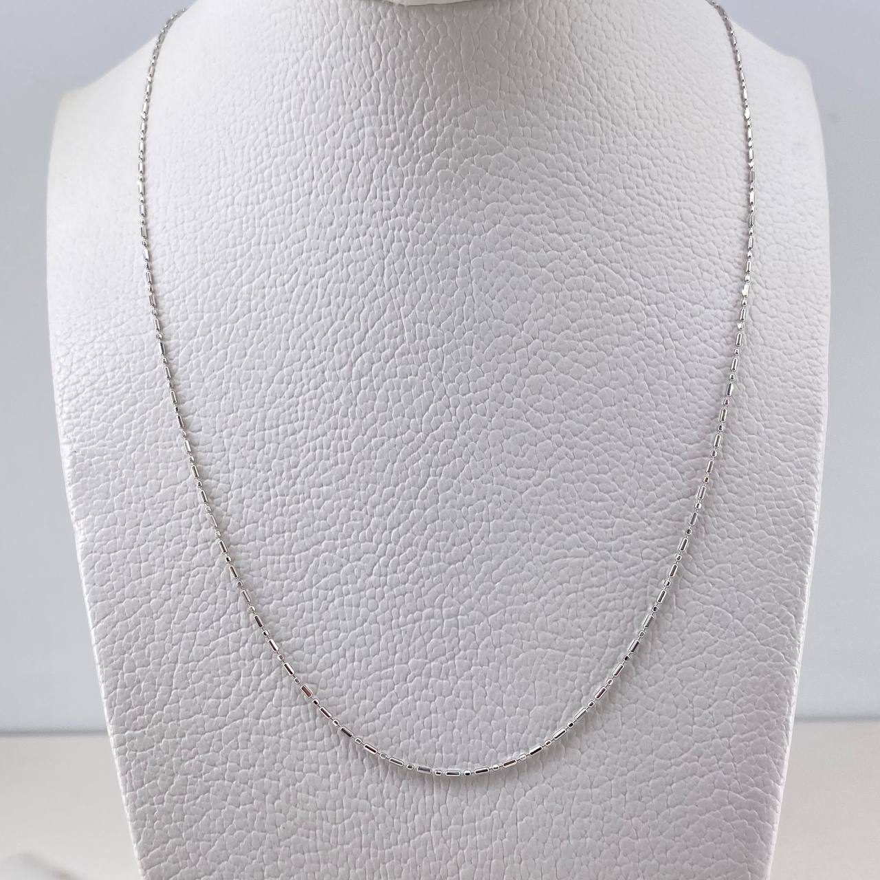 Cadena Morse 1.4gr / 45.2cm / 0.6mm Oro Blanco +3 18K &