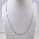Cadena Morse 1.4gr / 45.2cm / 0.6mm Oro Blanco +3 18K &