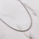 Cadena Franco 2.9gr / 45cm / 1.1mm Oro Blanco +3 18K &