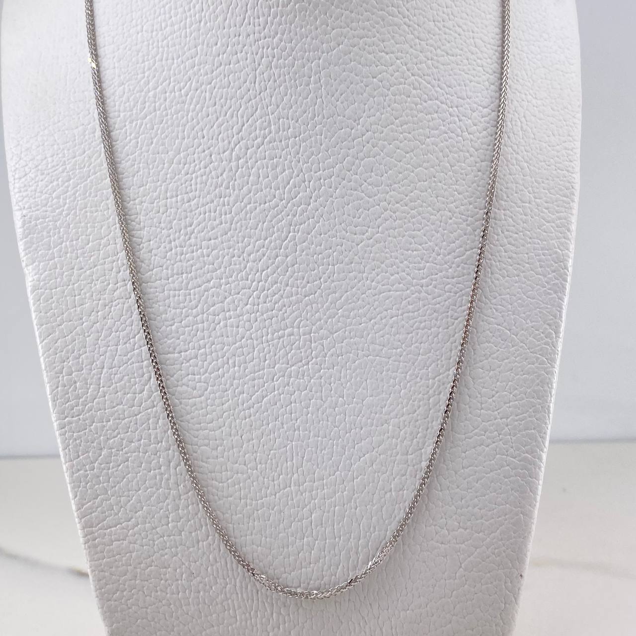 Cadena Franco 3.2gr / 50cm / 1.2mm Oro Blanco +4 18K &