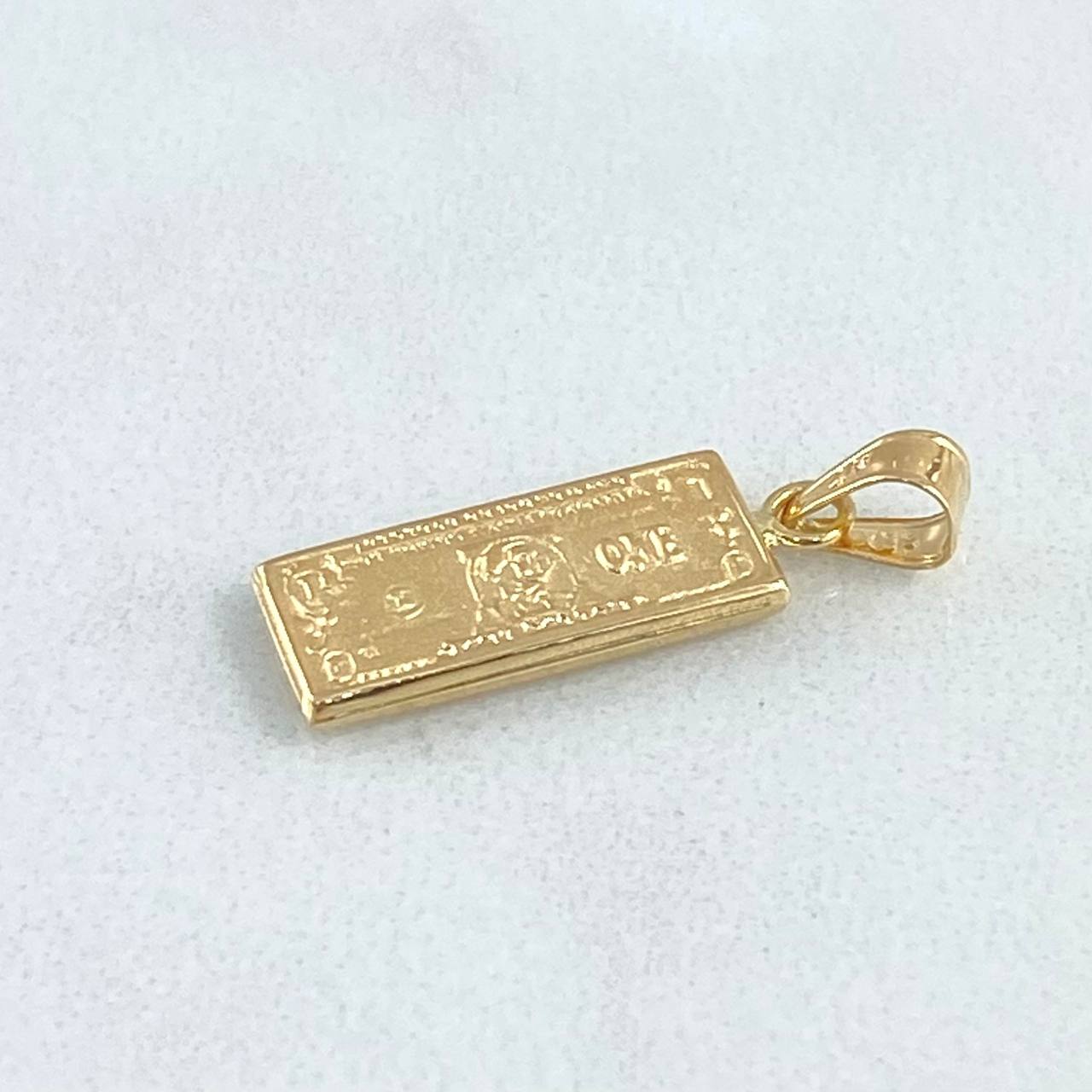 Dije Dólar 0.8gr / 2cm / 6.8mm Oro Amarillo 18K *