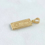 Dije Dólar 0.8gr / 2.3cm / Mate - Cargador Lateral Liso Oro Amarillo 18K