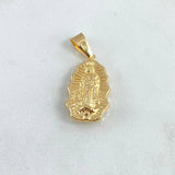 Dije Virgen Guadalupe Silueta 1.75gr / 3.3cm / Lisa - Cargador Liso Oro Amarillo 18K ©