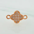 Herraje Trebol 0.9gr / 1.5cm / Oro Rosa 18K