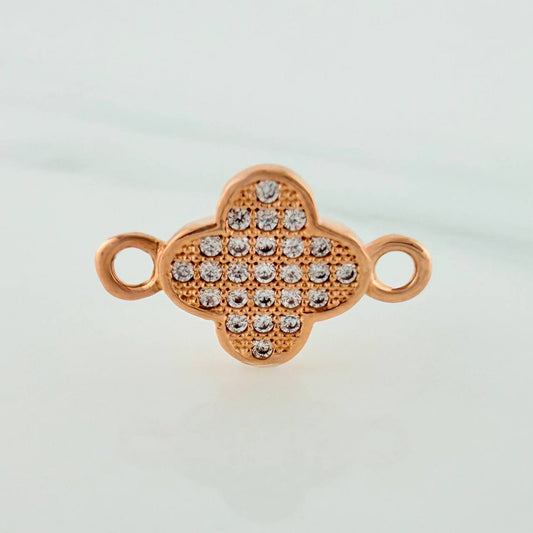 Herraje Trebol 0.9gr / 1.5cm / Oro Rosa 18K