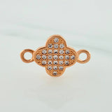 Herraje Trebol 0.9gr / 1.5cm / Oro Rosa 18K