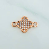 Herraje Trebol 0.9gr / 1.5cm / Oro Rosa 18K