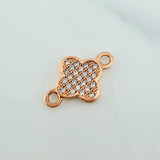 Herraje Trebol 0.9gr / 1.5cm / Oro Rosa 18K