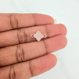 Herraje Trebol 0.9gr / 1.5cm / Oro Rosa 18K