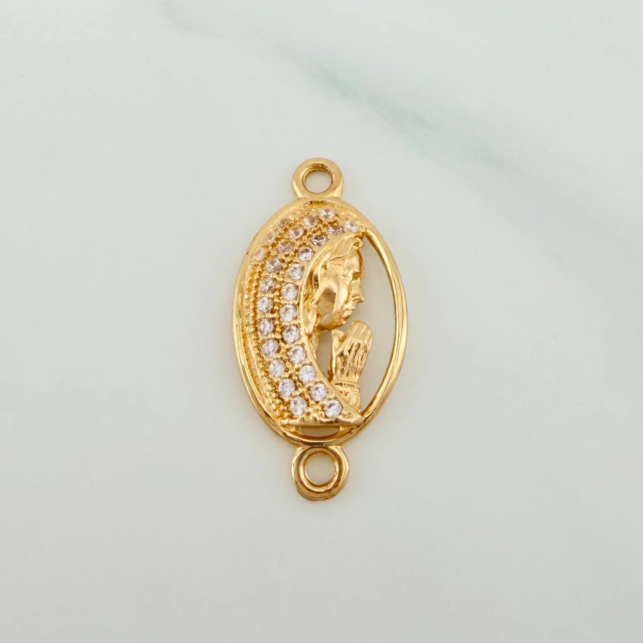 Herraje Virgen Maria 1.2gr / 2cm / Oro Amarillo 18K %