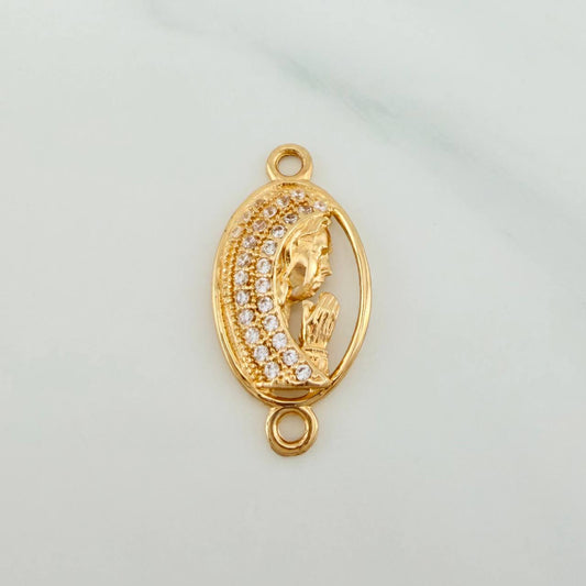 Herraje Virgen Maria 1.2gr / 2cm / Oro Amarillo 18K %