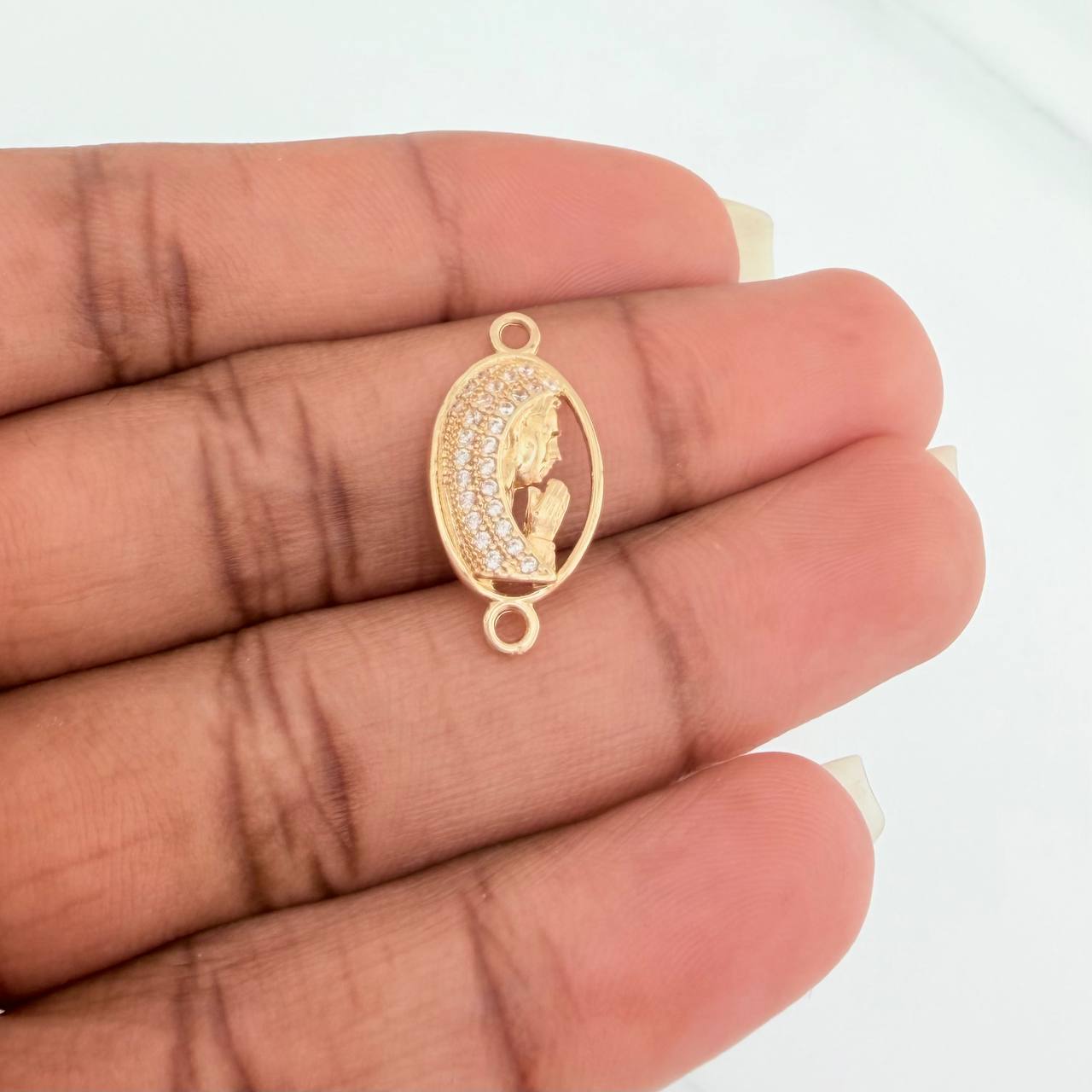 Herraje Virgen Maria 1.2gr / 2cm / Oro Amarillo 18K %