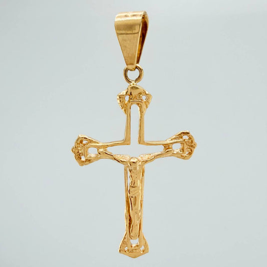 Dije Cruz Cristo 2.2gr / 4cm / Oro Amarillo 18K %