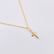 Set Cadena y Dije Singapur + Crúz Lisa 1.25gr / 50cm / 1mm Oro Amarillo 18K (Oferta) *