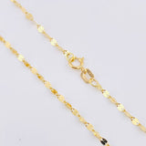 Set Cadena y Dije Flor Espejo + Ala 1.4gr / 45cm / 1.8mm Oro Amarillo 18K (Oferta) ©