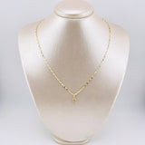 Set Cadena y Dije Flor Espejo + Ala 1.55gr / 45cm / 1.8mm Oro Amarillo 18K (Oferta)