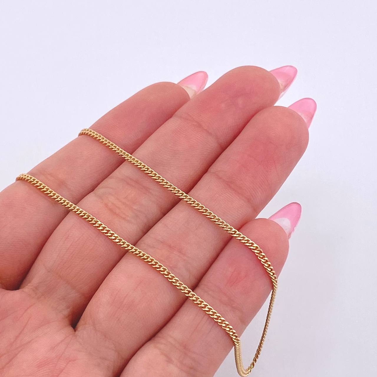 Cadena Cubana 6.05gr / 60cm / 1.7mm Oro Amarillo +1 18K *