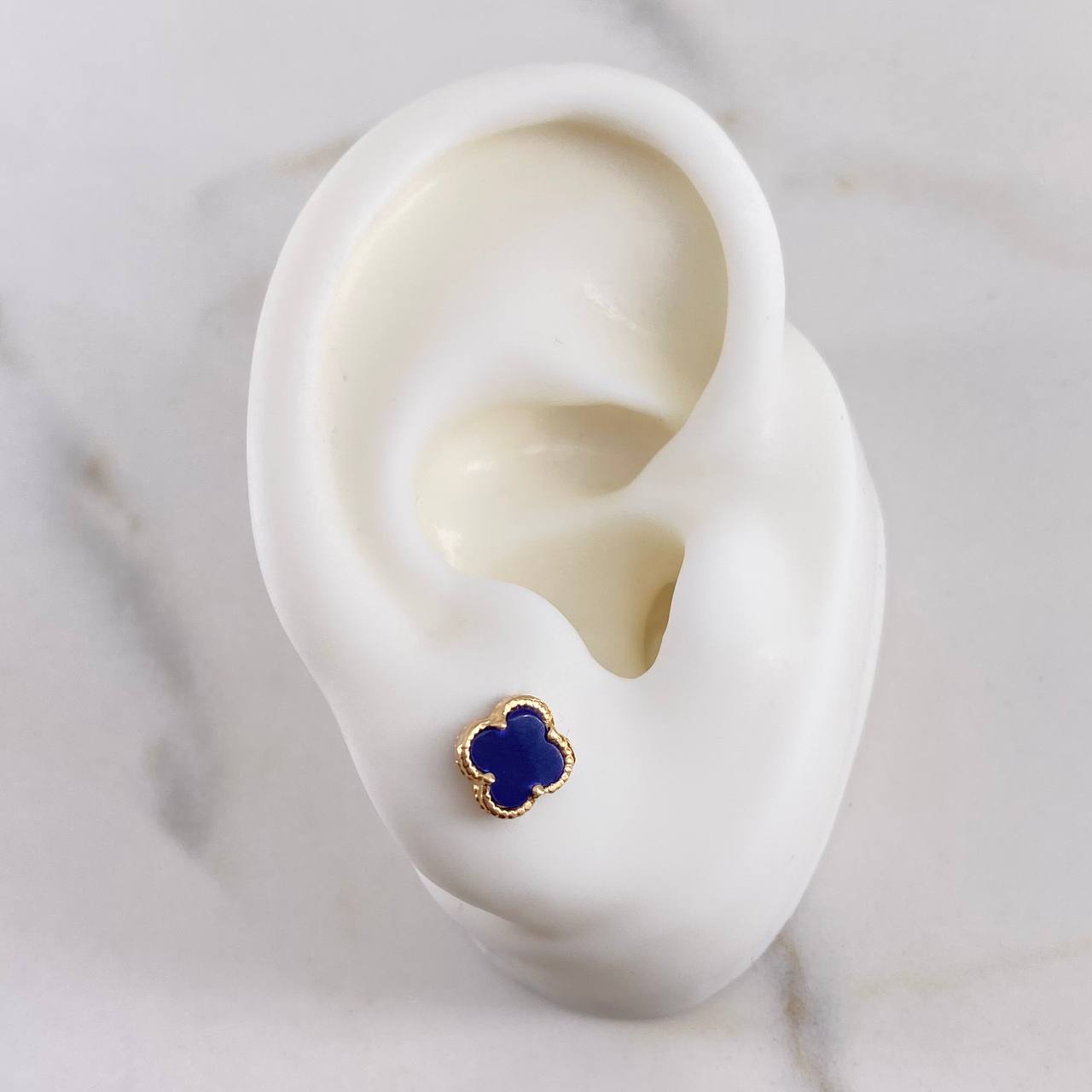 Topos Trebol 1.5gr / Electroestatico Morado Oro Amarillo 18K &