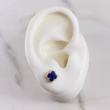 Topos Trebol 1.5gr / Electroestatico Morado Oro Amarillo 18K &