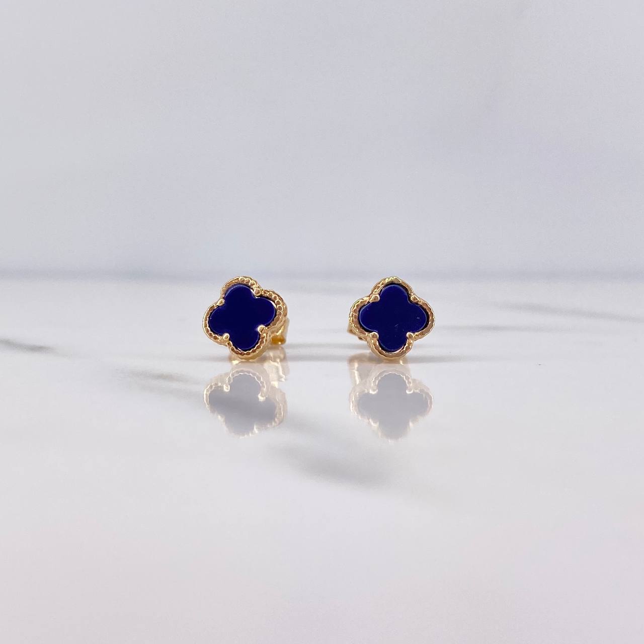 Topos Trebol 1.5gr / Electroestatico Morado Oro Amarillo 18K &