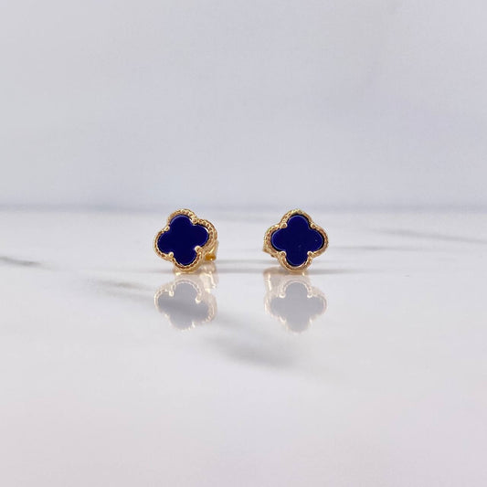 Topos Trebol 1.5gr / Electroestatico Morado Oro Amarillo 18K &