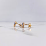 Topos Trebol 1.5gr / Electroestatico Morado Oro Amarillo 18K &
