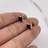 Topos Trebol 1.5gr / Electroestatico Morado Oro Amarillo 18K &