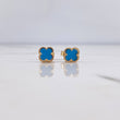 Topos Trebol 1.45gr / Turqueza Oro Amarillo 18K &