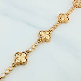 Pulso Tennis Trebol 10.35 g / 18.3 cm / 2.6 mm Oro Amarillo 18K