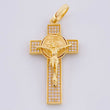 Dije Cruz Cristo San Benito 4.65g / 4.5cm Oro Amarillo 18K