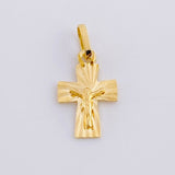 Dije Cruz Cristo Diamantado 0.6g / 1.5cm Oro Amarillo 18K