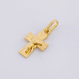 Dije Cruz Cristo Diamantado 0.6g / 1.5cm Oro Amarillo 18K