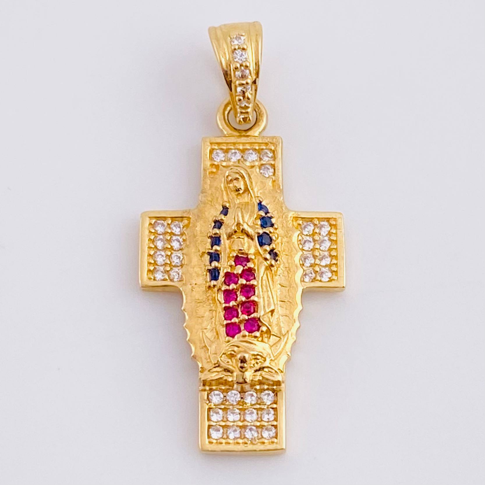 Dije Cruz Virgen de Guadalupe 3.35g / 3.2cm Oro Amarillo 18K