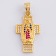 Dije Cruz Virgen de Guadalupe 3.35g / 3.2cm Oro Amarillo 18K