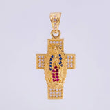 Dije Cruz Virgen de Guadalupe 3.35g / 3.2cm Oro Amarillo 18K