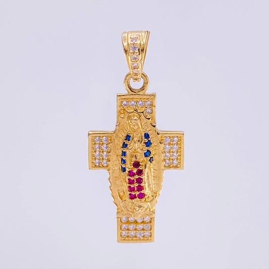Dije Cruz Virgen de Guadalupe 3.6g / 3cm Oro Amarillo 18K