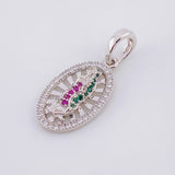 Dije Virgen de Guadalupe Ovalo Filigrana 2.2g / 2.5cm Oro Blanco 18K