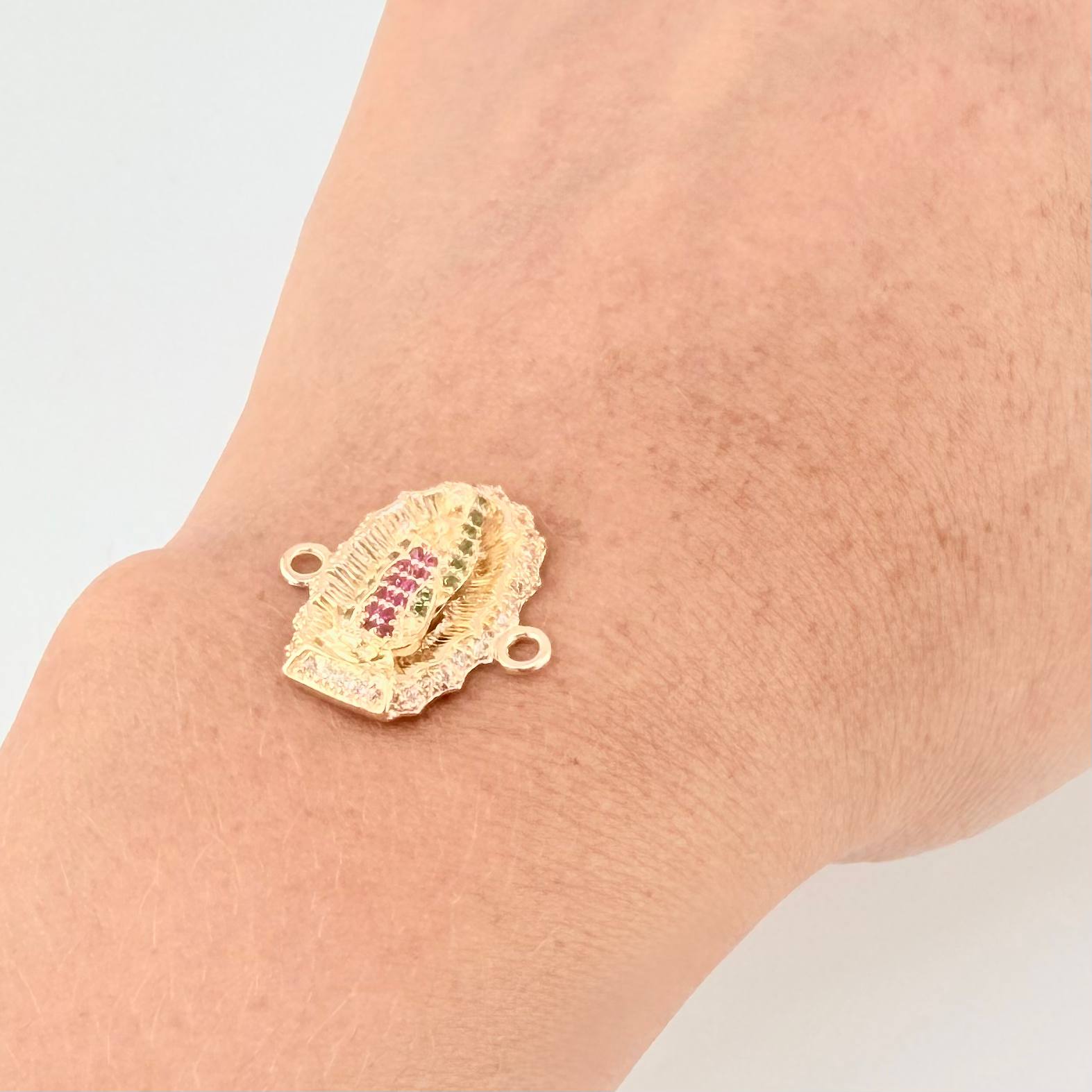 Herraje Virgen de Guadalupe 3.4g / 2.1cm Oro Amarillo 18K