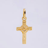Dije Cruz Cristo San Benito 1g / 2.5cm Oro Amarillo 18K