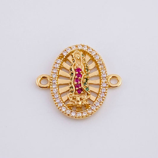 Herraje Virgen de Guadalupe 2.2g / 1.8cm Oro Amarillo 18K
