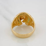 Anillo Herradura Caballo 7.05g / T8 3/4 Oro Amarillo 18K