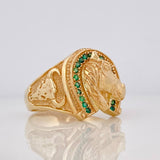 Anillo Herradura Caballo 7.05g / T8 3/4 Oro Amarillo 18K