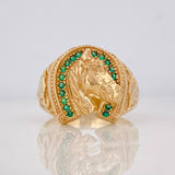 Anillo Herradura Caballo 7.05g / T8 3/4 Oro Amarillo 18K