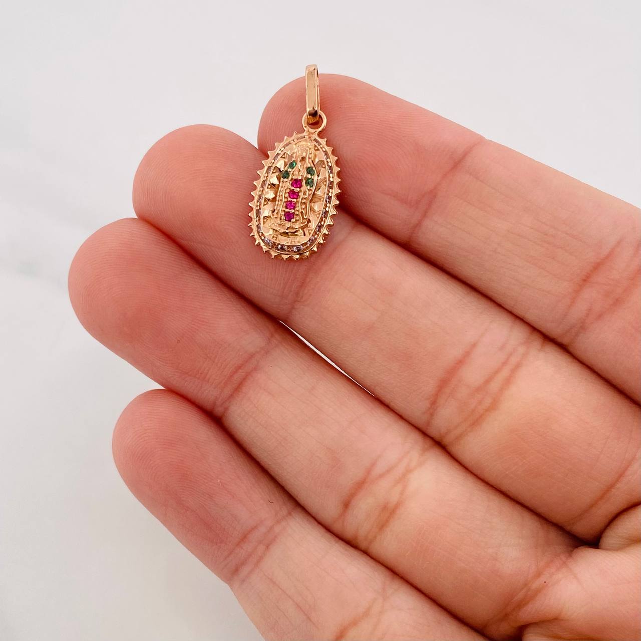 Dije Virgen de Guadalupe 1.45g / 2.2cm Oro Rosa 18K