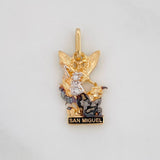 Dije San Miguel Arcangel 1.55g / 2cm Tres Oros 18K