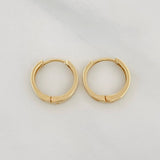 Candongas Carril Liso 1.1g / 1cm Oro Amarillo 18K