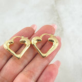 Candongas Silueta Corazon Coqueto 2.6gr / 2.5cm / Oro Amarillo +4 18K