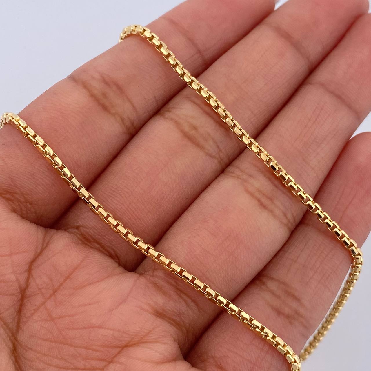 Cadena Veneciana 4.7gr / 44.7cm / 1.5mm Oro Amarillo +3 18K $