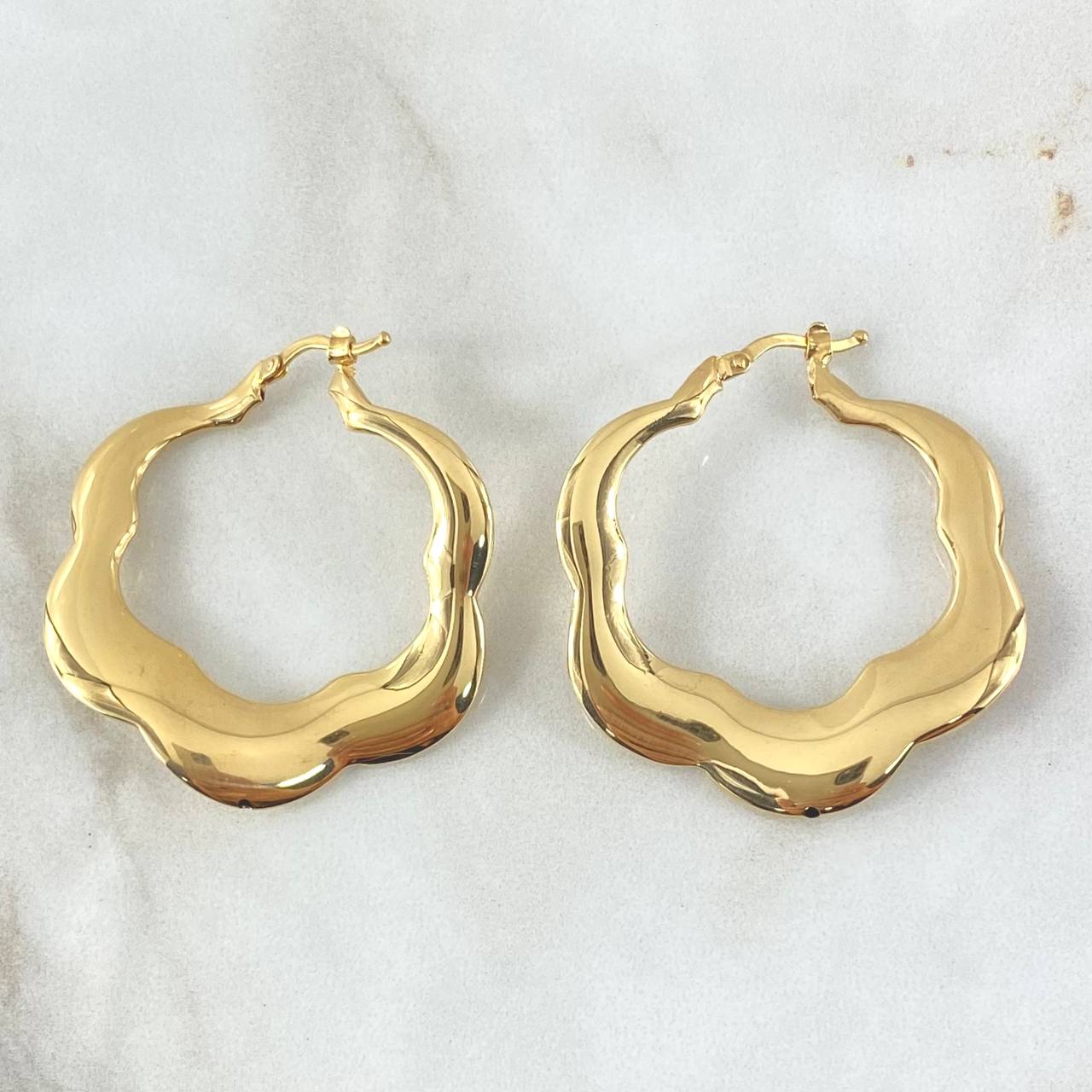 Candongas Coral Marina 5gr / 4cm / Oro Amarillo +4 18K
